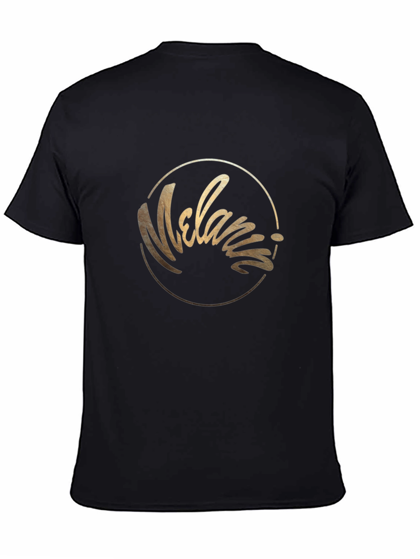 Melania Script Graphic Tee - Black Cotton Blend