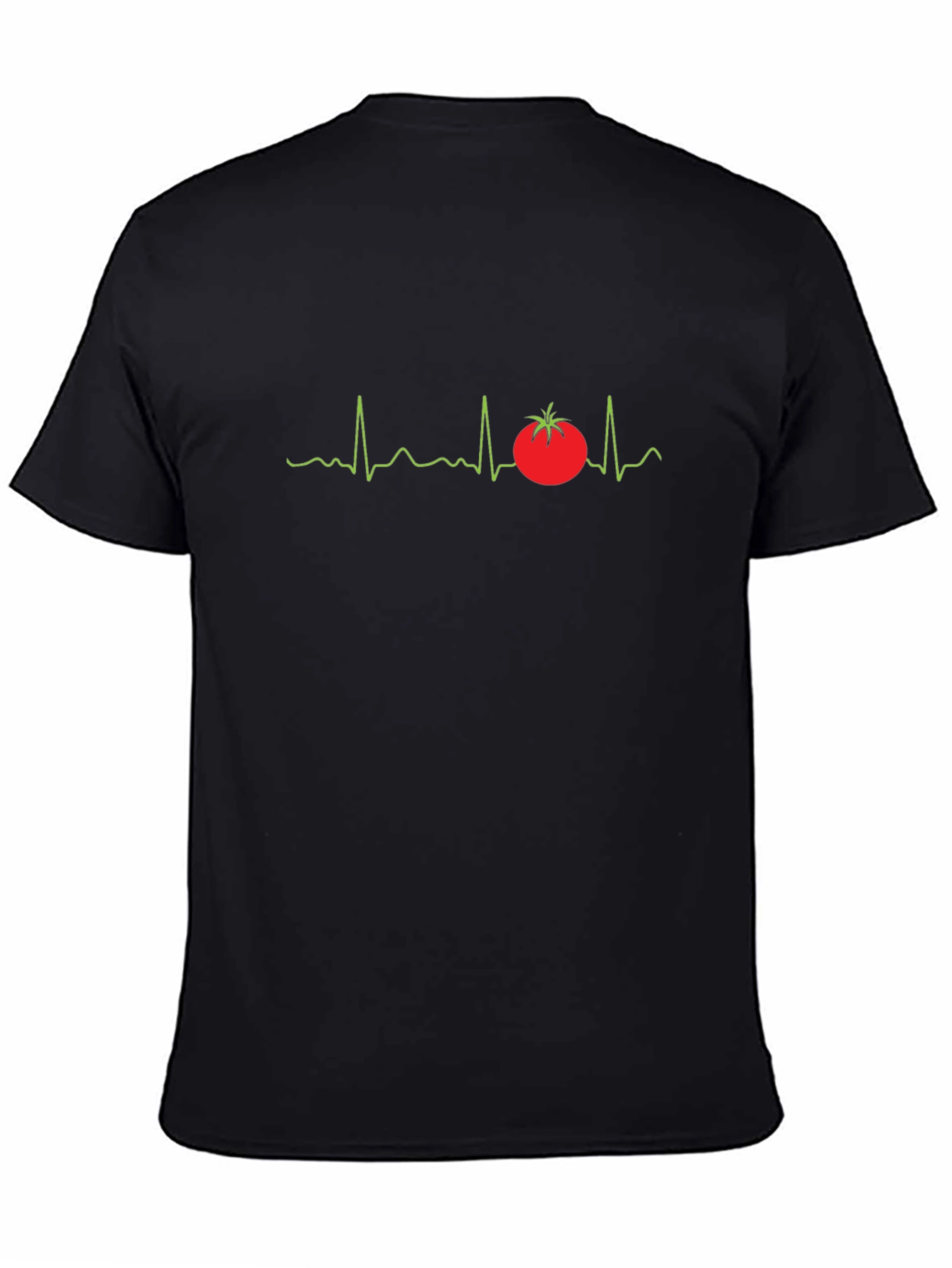Tomato Heartbeat Graphic T-Shirt - Black
