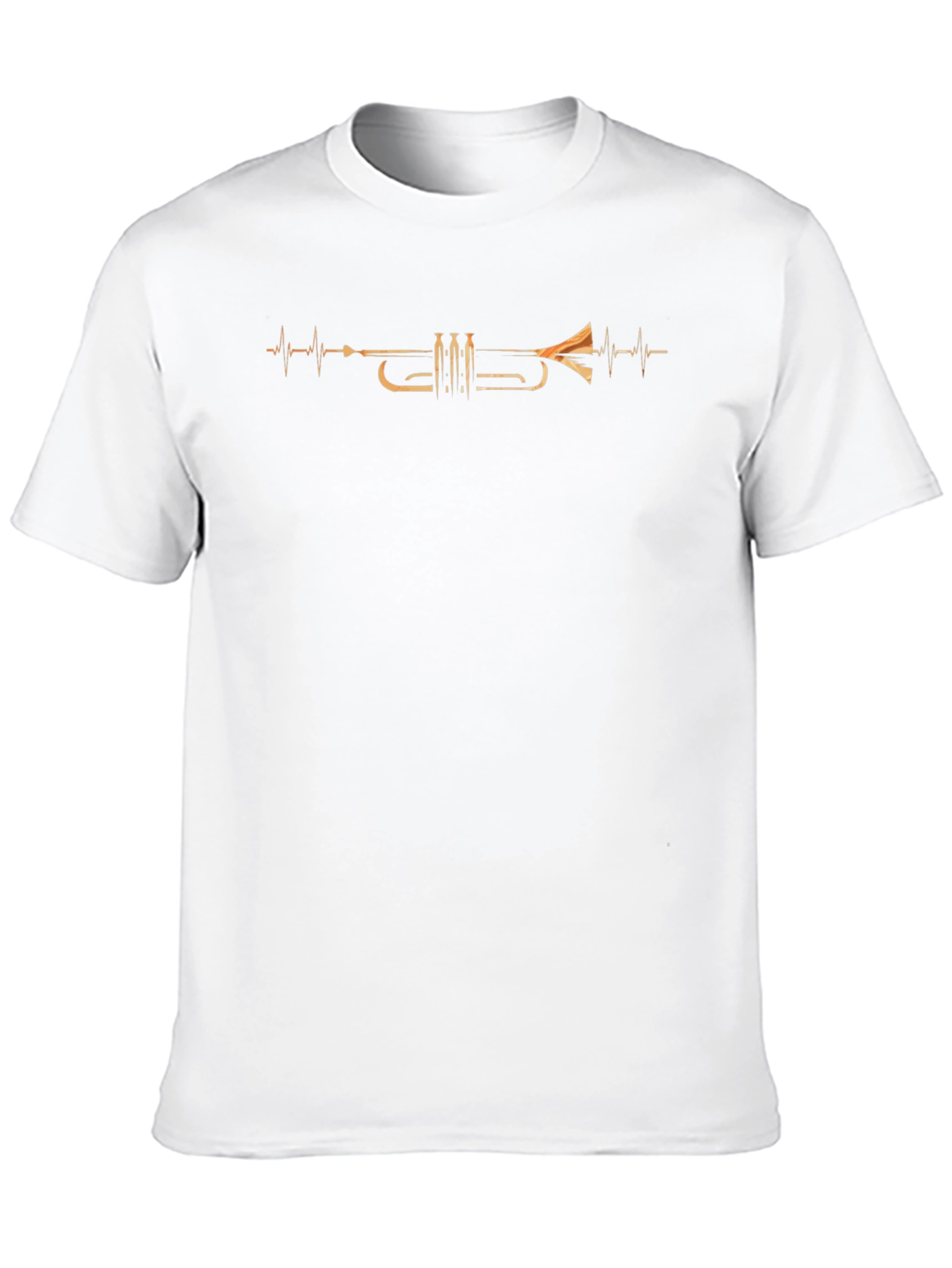 Trumpet Heartbeat Graphic Tee - Musician T-Shirt