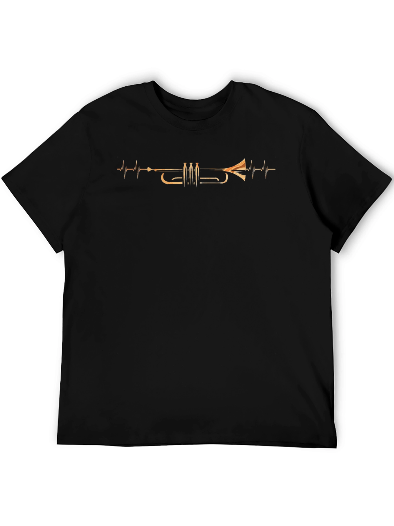 Trumpet Heartbeat Graphic Tee - Musician T-Shirt