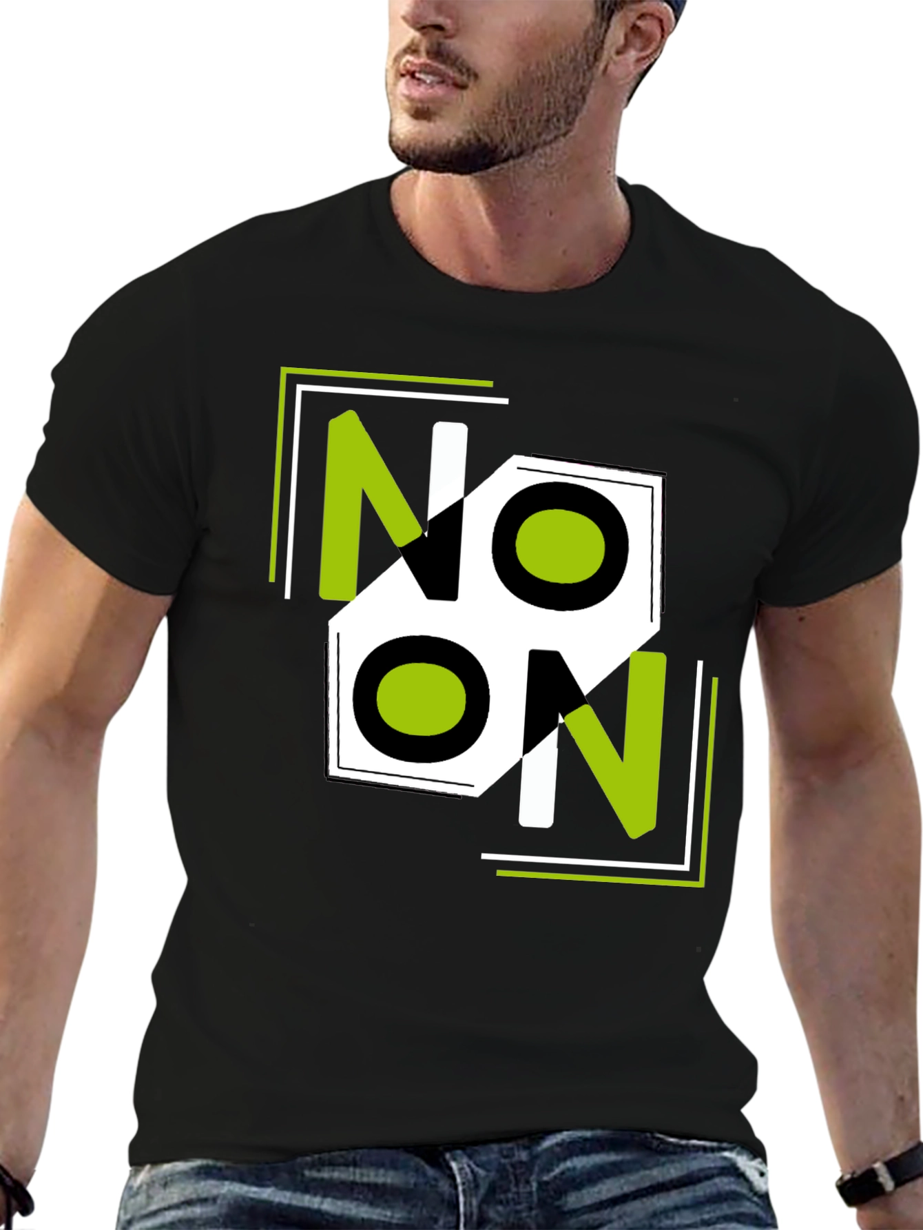 Graphic Tee - NOON Design Stylish Black Shirt