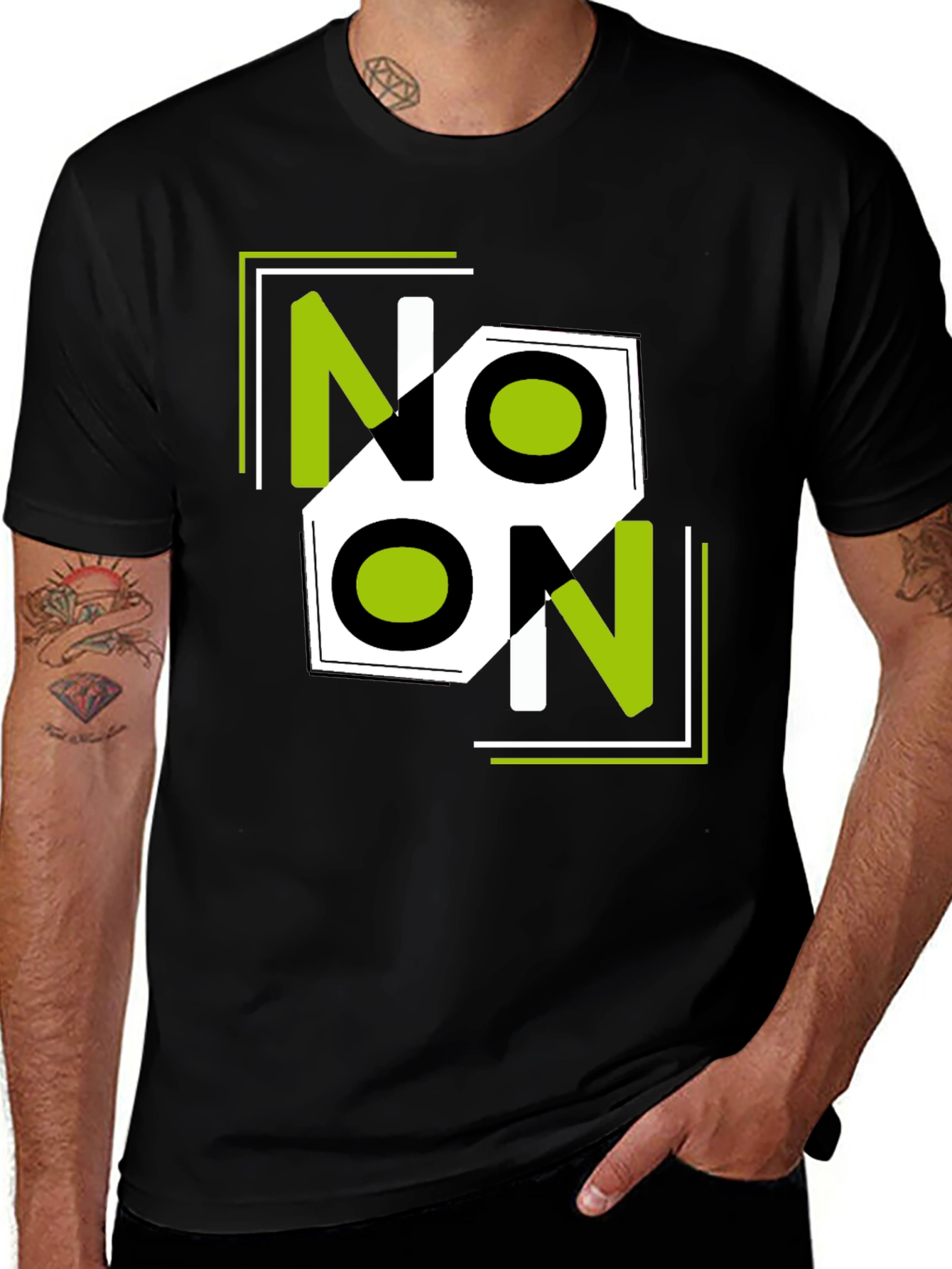 Graphic Tee - NOON Design Stylish Black Shirt