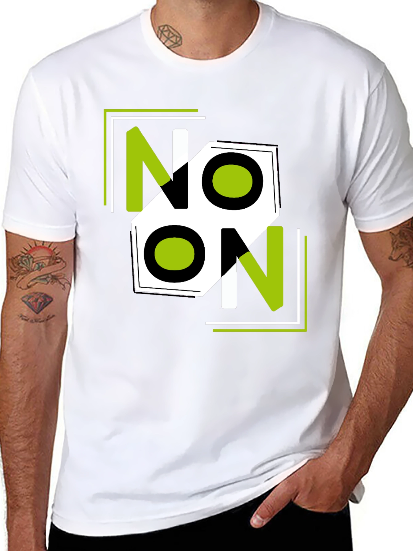 Graphic Tee - NOON Design Stylish Black Shirt