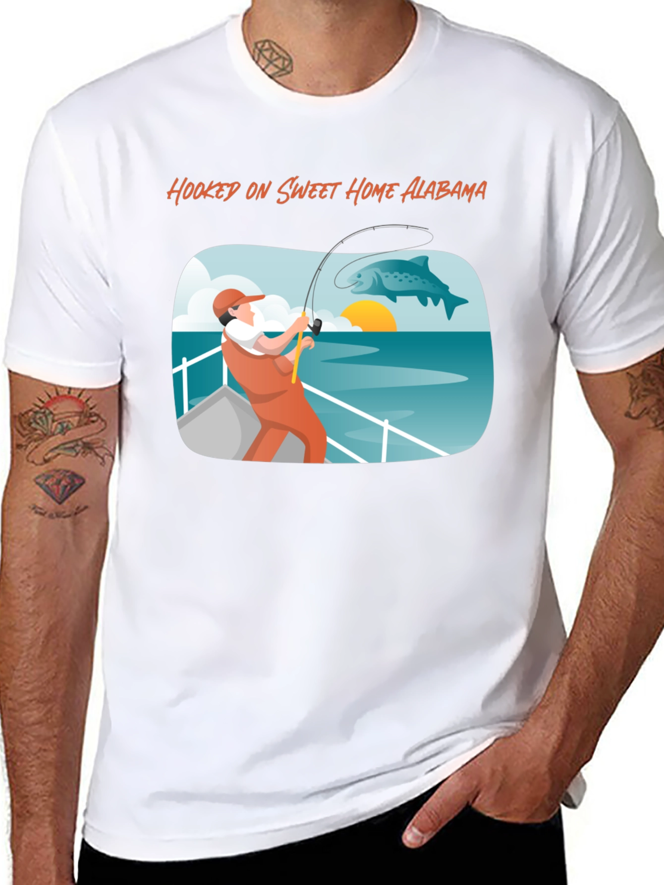 Hooked on Sweet Home Alabama Fishing T-Shirt
