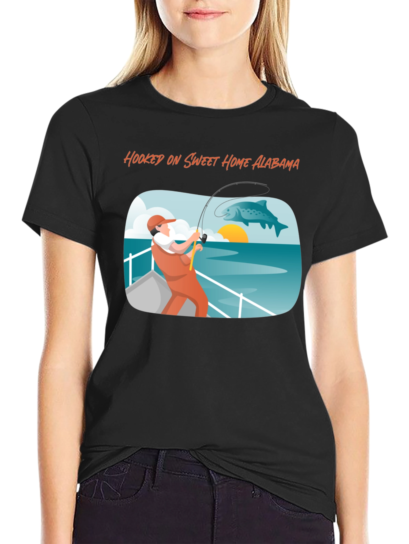 Hooked on Sweet Home Alabama Fishing T-Shirt