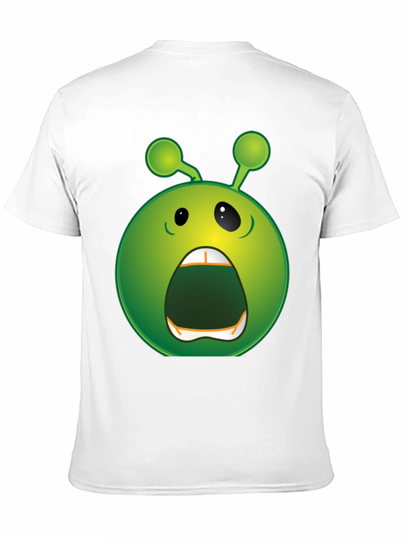 Funny Alien Emoji Graphic Black T-Shirt