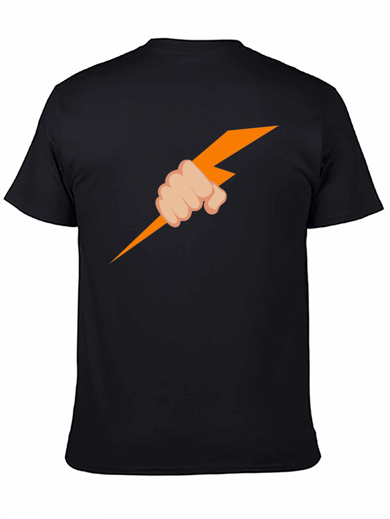 Lightning Bolt Hand Graphic T-Shirt - Cool Design Tee