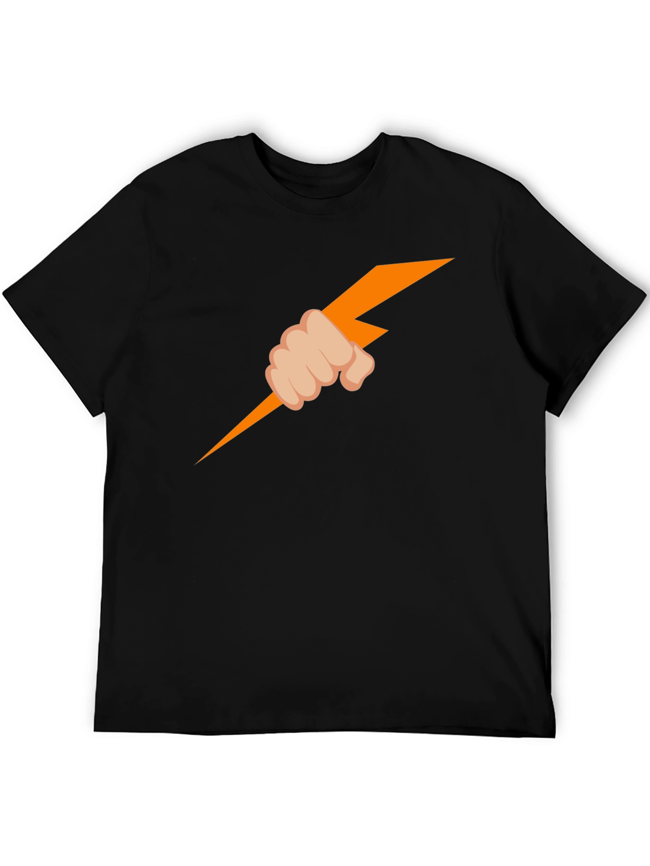 Lightning Bolt Hand Graphic T-Shirt - Cool Design Tee