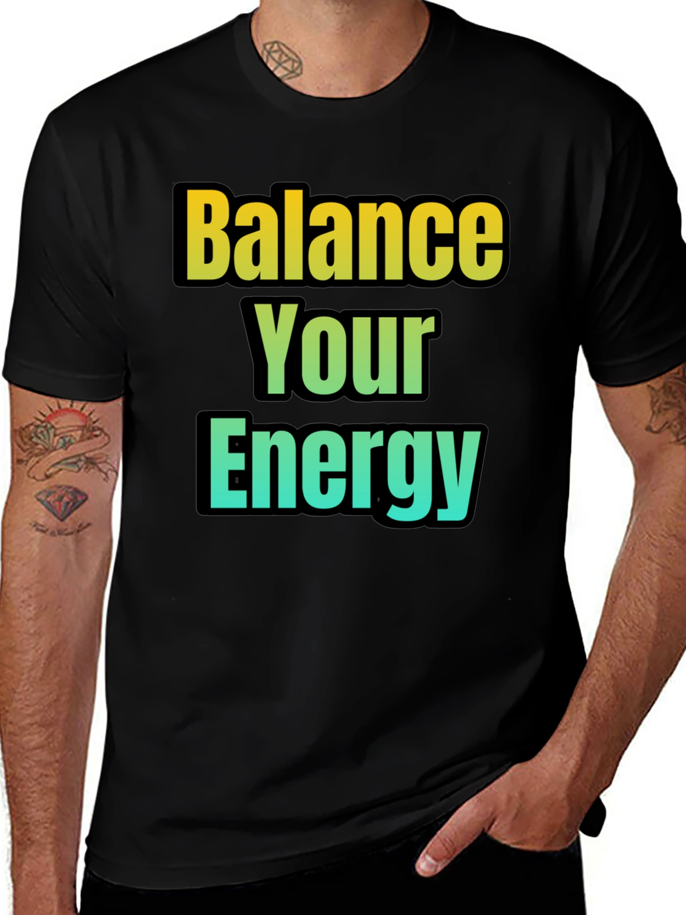 Balance Your Energy T-Shirt - Gradient Design
