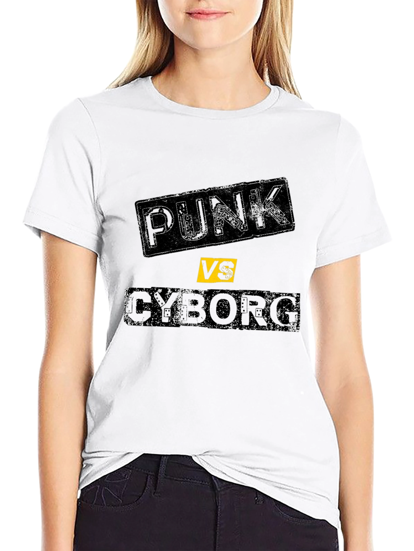 Punk vs Cyborg Graphic T-Shirt
