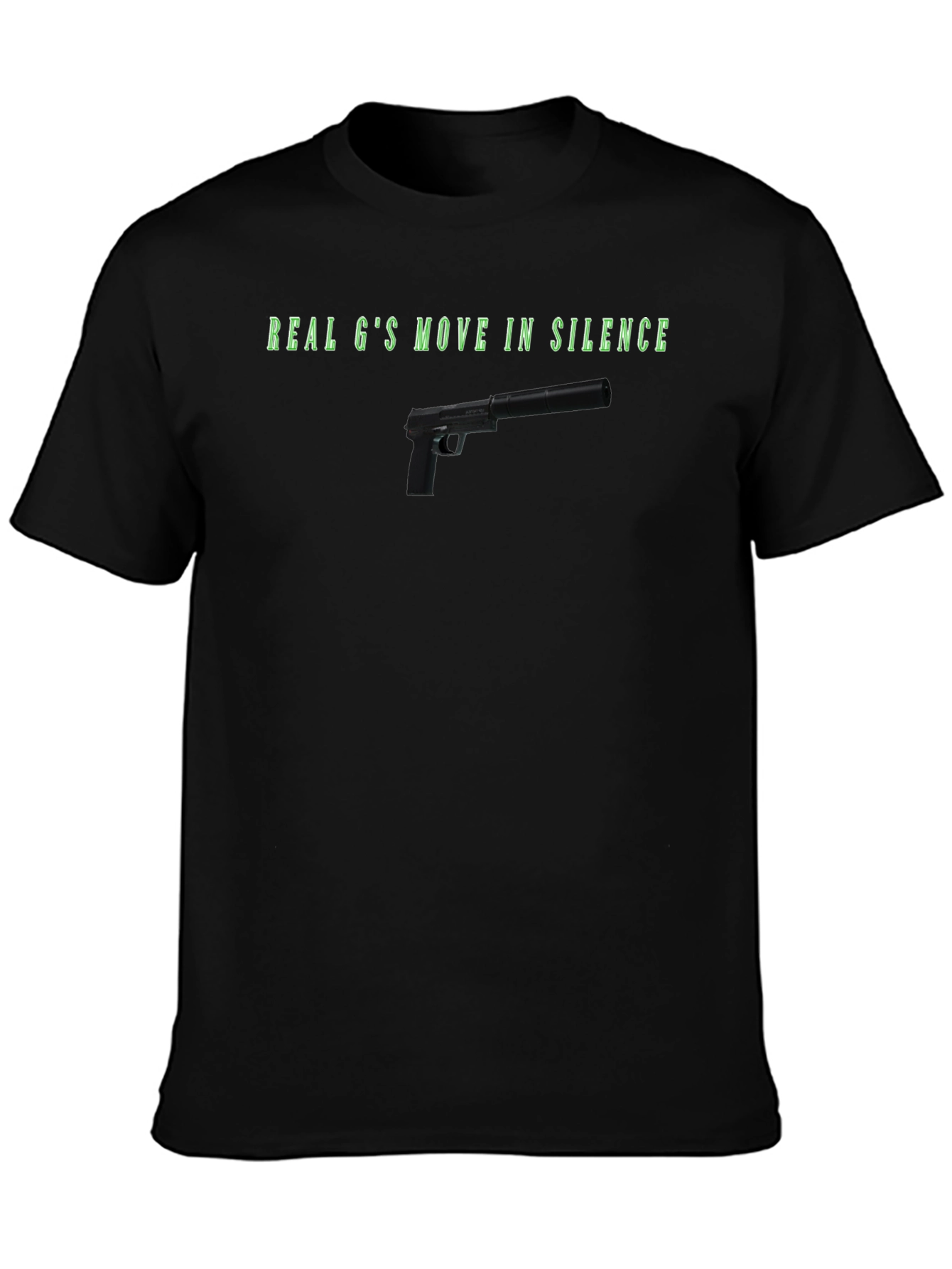 Real Gs Move In Silence T-Shirt - Black