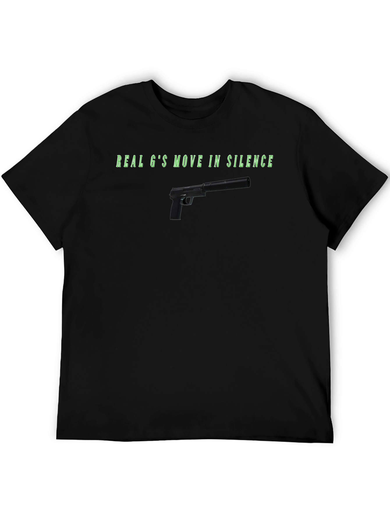 Real Gs Move In Silence T-Shirt - Black