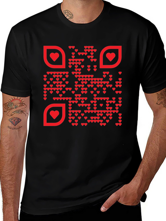 Heart QR Code T-Shirt - Stylish & Unique Design