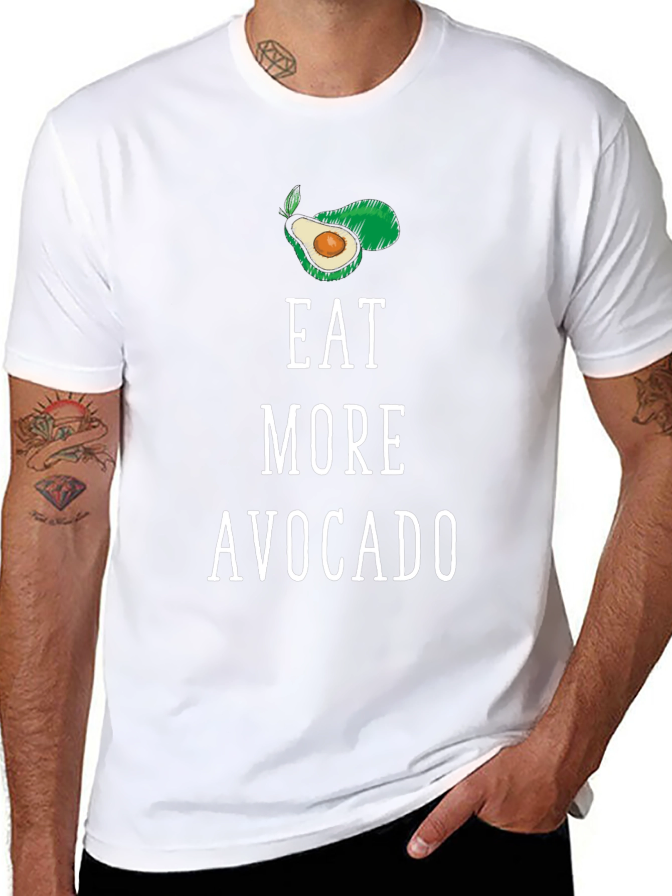 Eat More Avocado T-Shirt - Unisex Black Tee