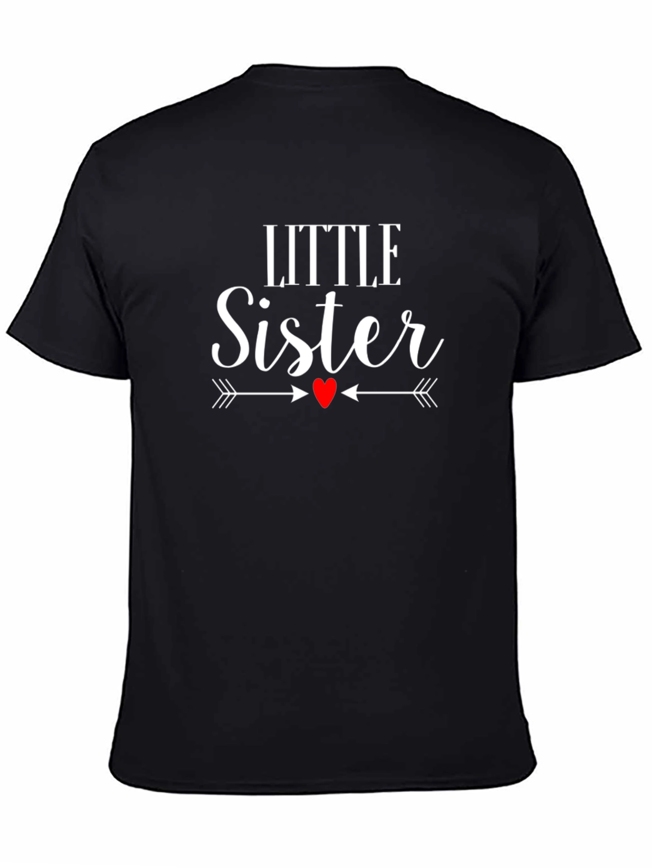 Little Sister Graphic Tee - Cute Family Matching Shirt