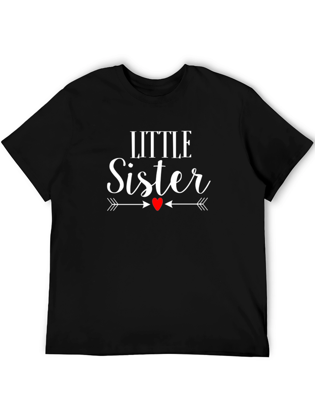 Little Sister Graphic Tee - Cute Family Matching Shirt
