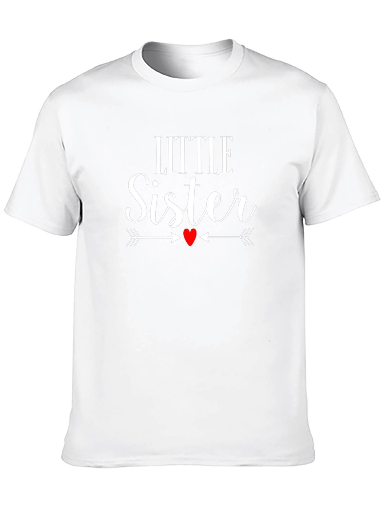 Little Sister Graphic Tee - Cute Family Matching Shirt
