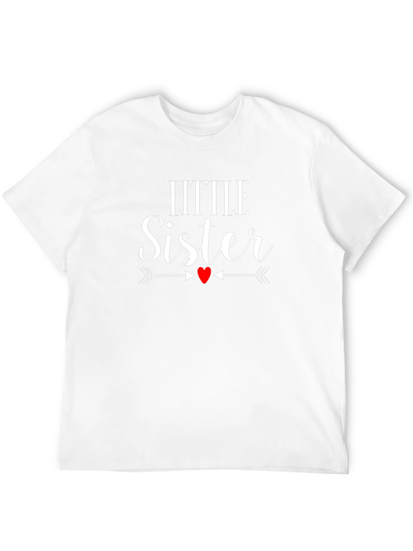 Little Sister Graphic Tee - Cute Family Matching Shirt