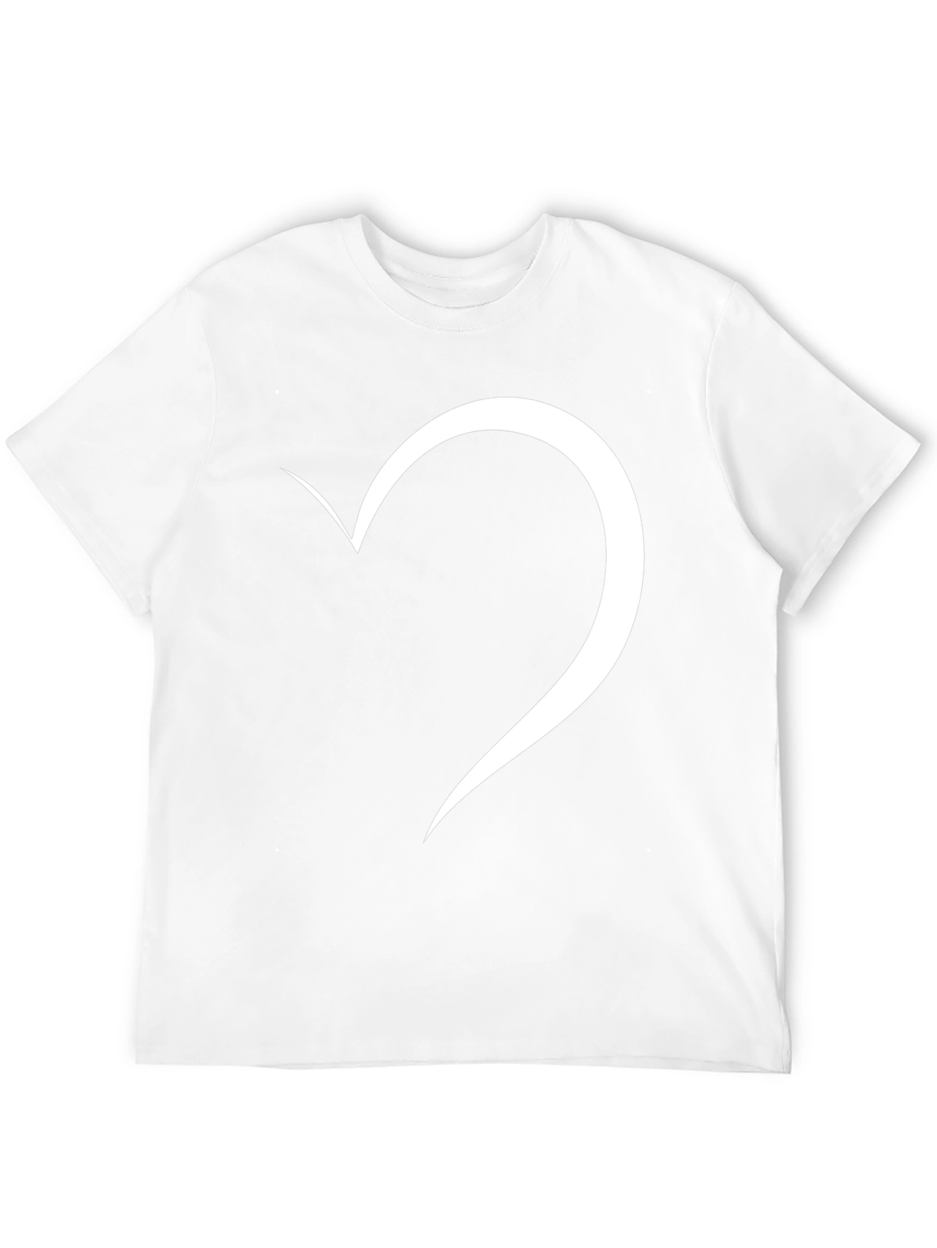 Minimalist Heart Graphic Black T-Shirt