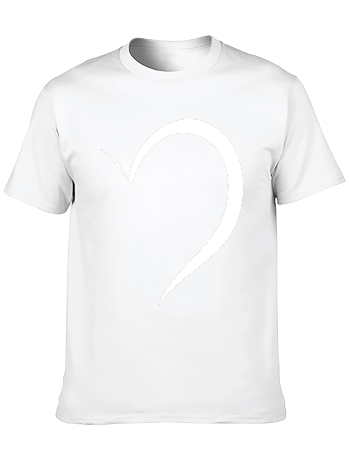 Minimalist Heart Graphic Black T-Shirt