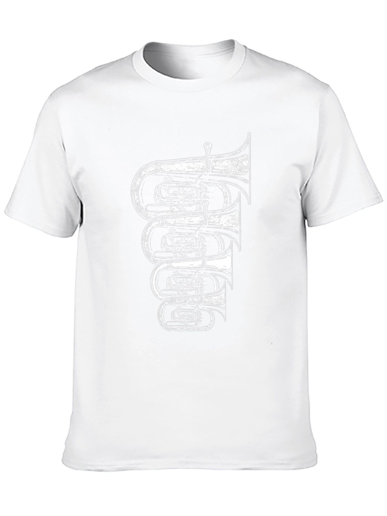 Tuba Graphic Print Black T-Shirt