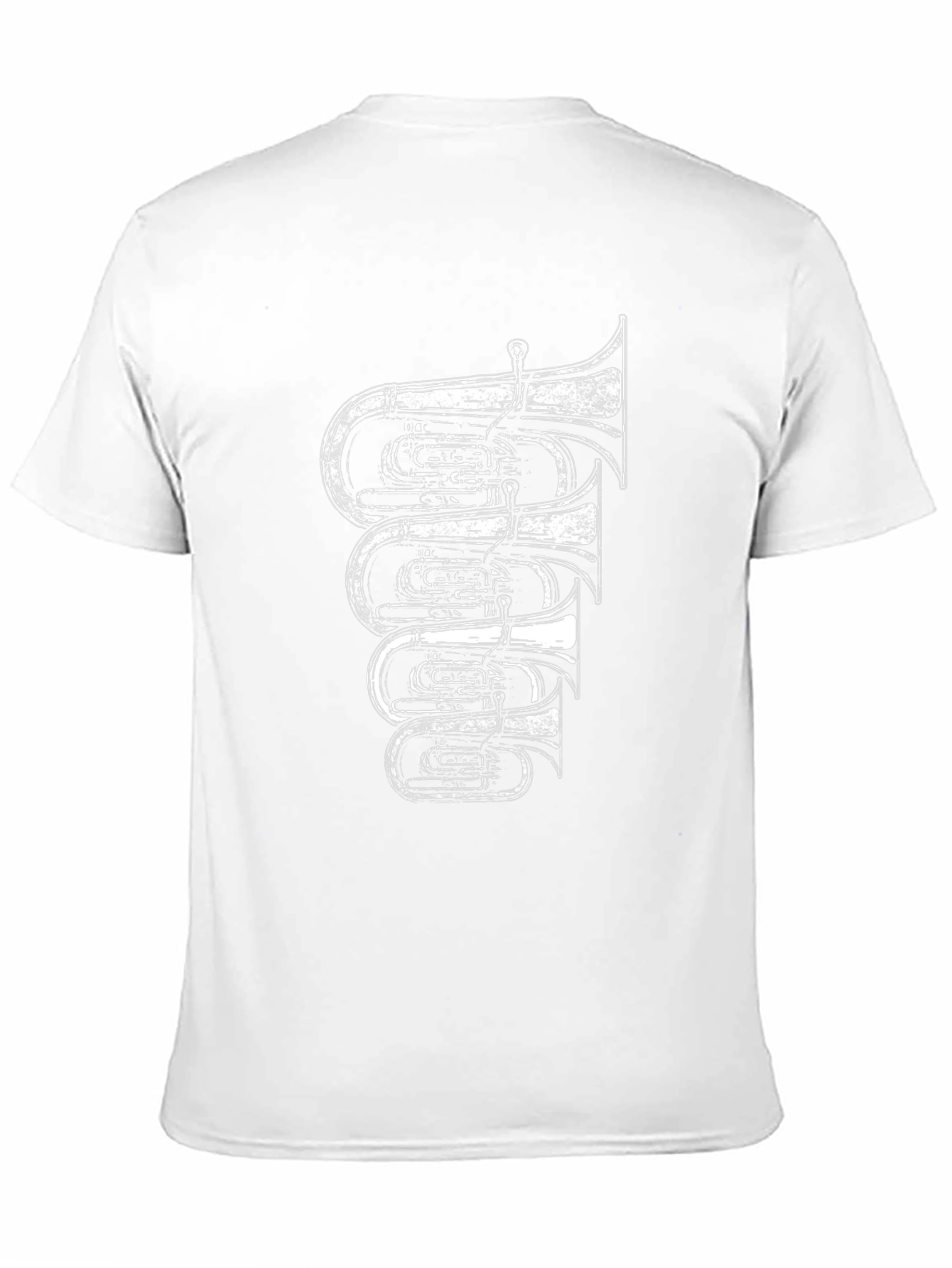 Tuba Graphic Print Black T-Shirt