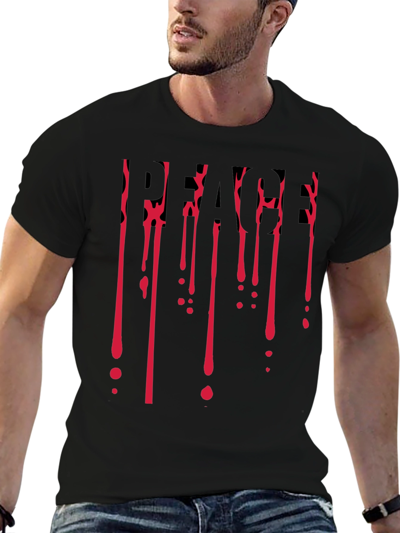 Peace Drip T-Shirt - Edgy Graphic Tee