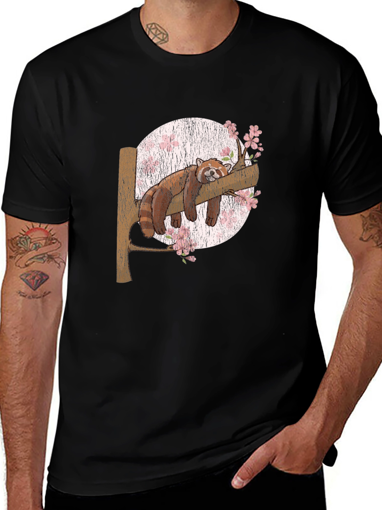 Red Panda Slumber T-Shirt: Unique Animal Graphic Tee