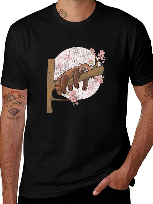 Red Panda Slumber T-Shirt: Unique Animal Graphic Tee