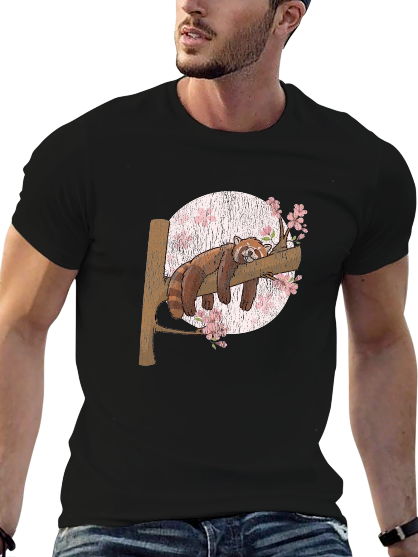 Red Panda Slumber T-Shirt: Unique Animal Graphic Tee