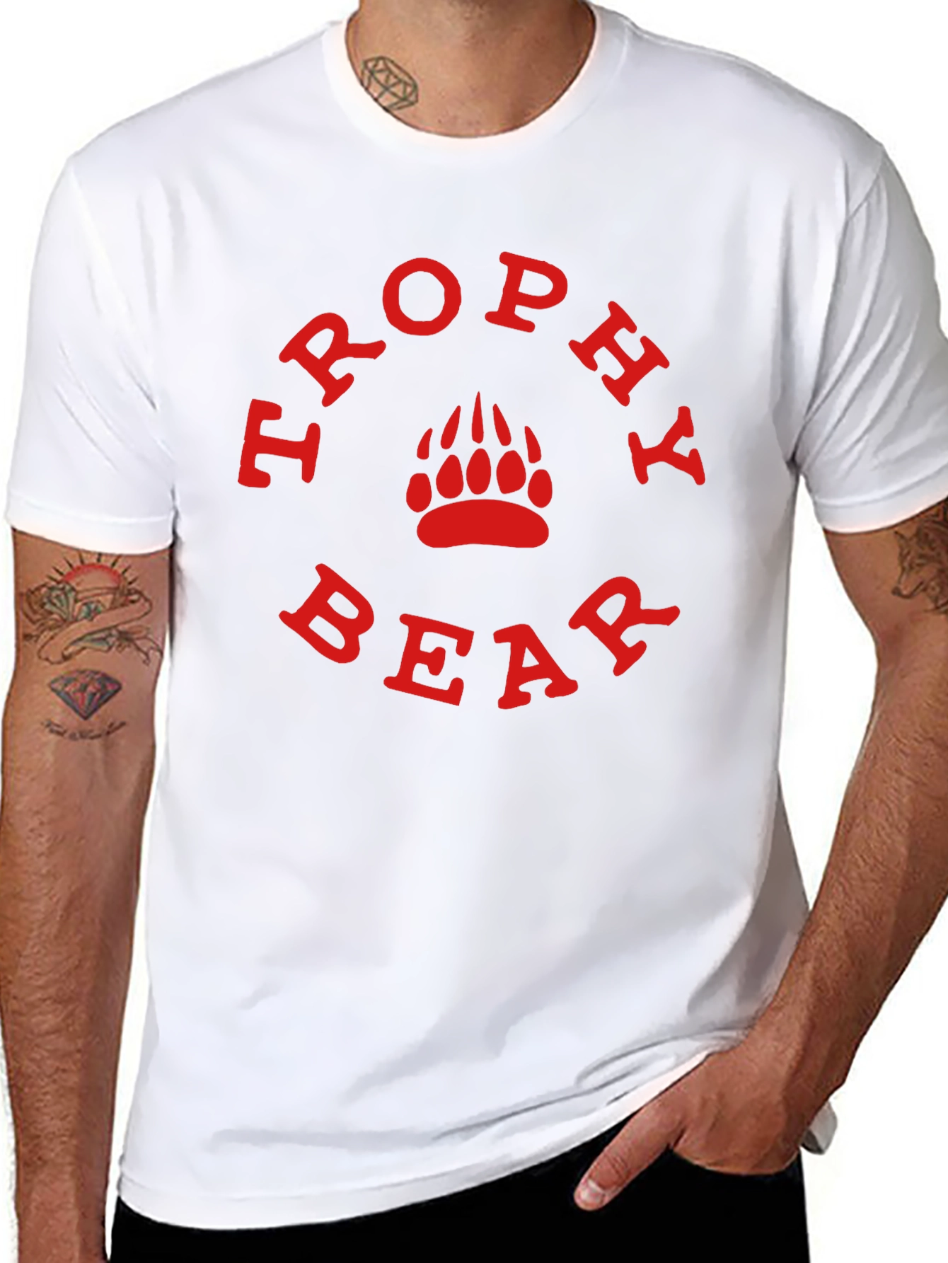 Trophy Bear Graphic T-Shirt - Black Tee