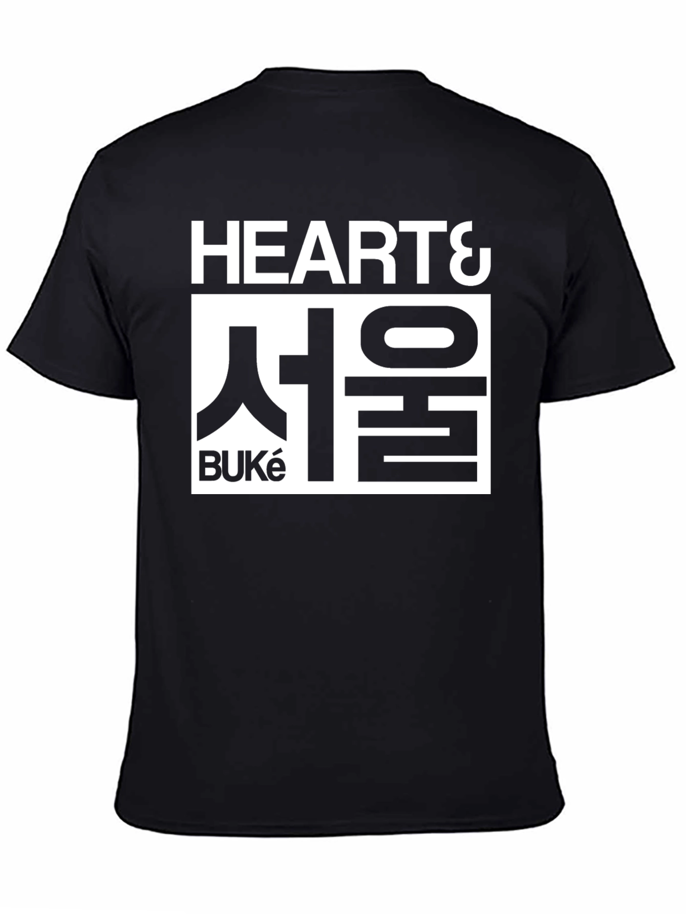 Heart & Seoul Graphic Tee - Black T-Shirt