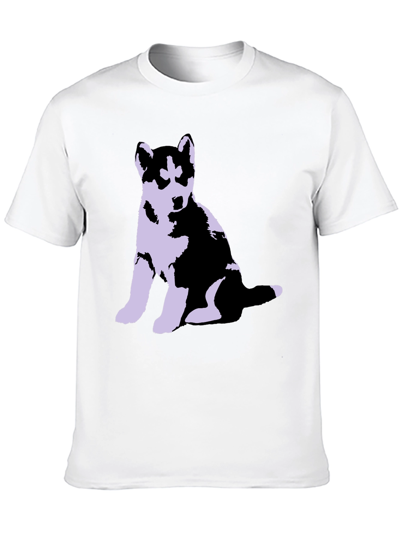 Husky Puppy Graphic Tee - Soft Cotton Blend