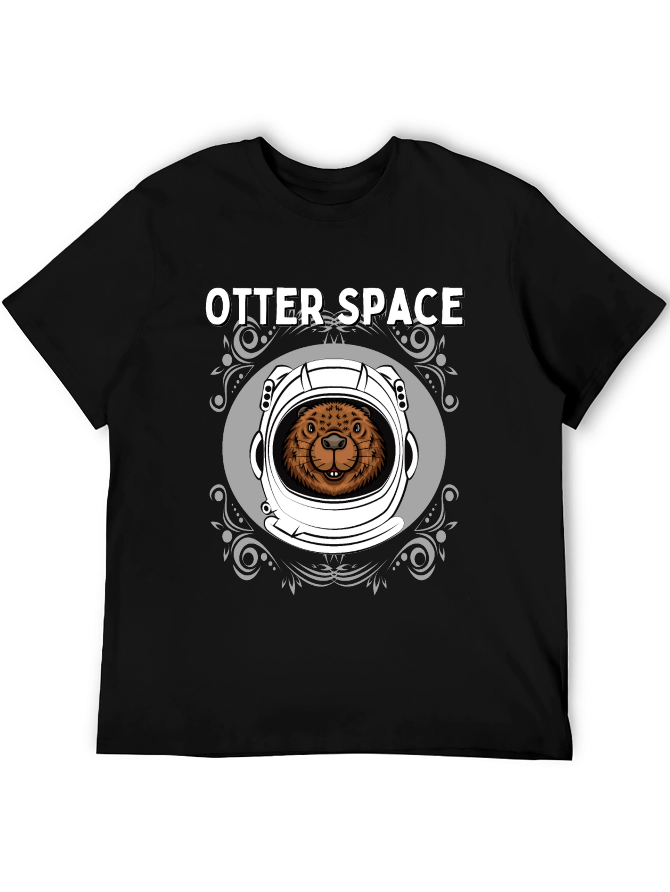 Otter Space Graphic T-Shirt - Mens Black Tee