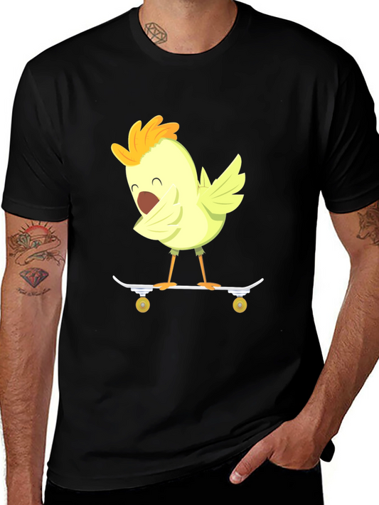 Skateboarding Chicken Graphic Tee