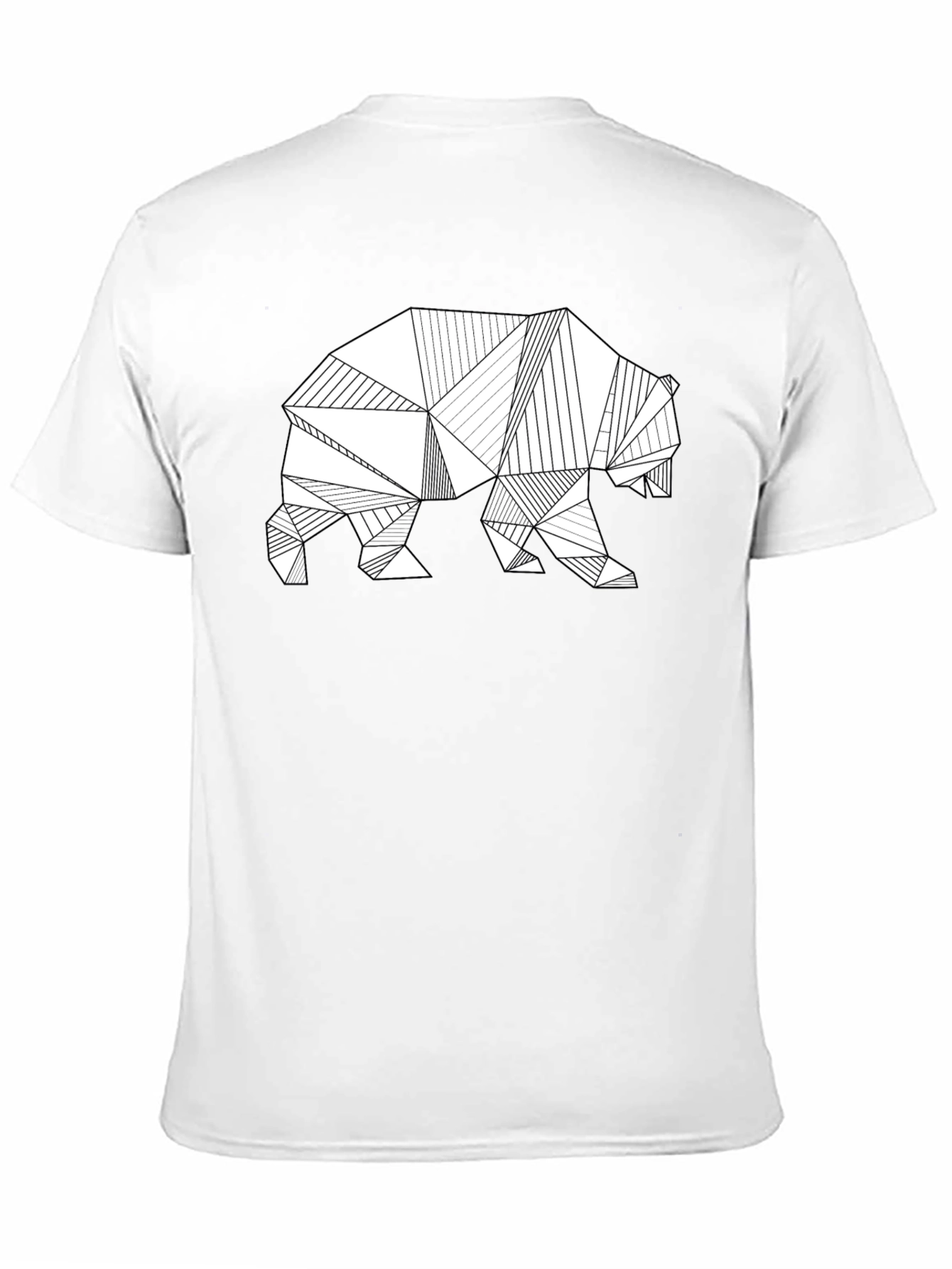 Geometric Bear Graphic T-Shirt - Modern Style