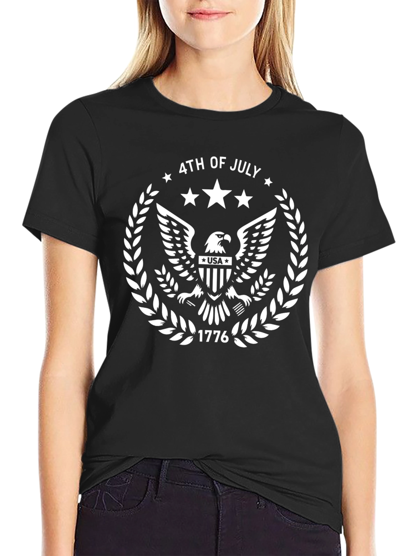 Patriotic 4th of July Eagle Graphic T-Shirt