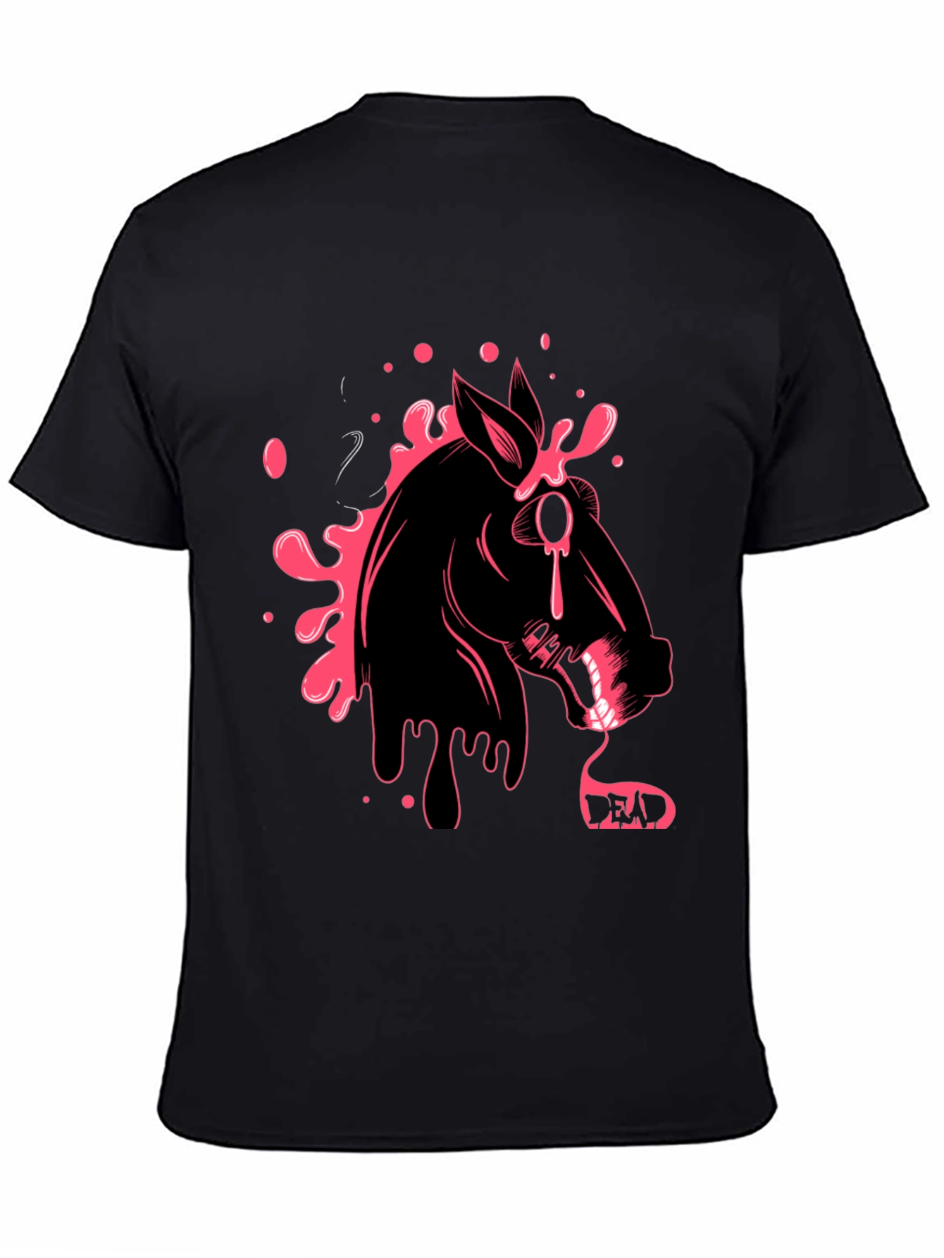 Graphic Print Tee - Horse with Dripping Design