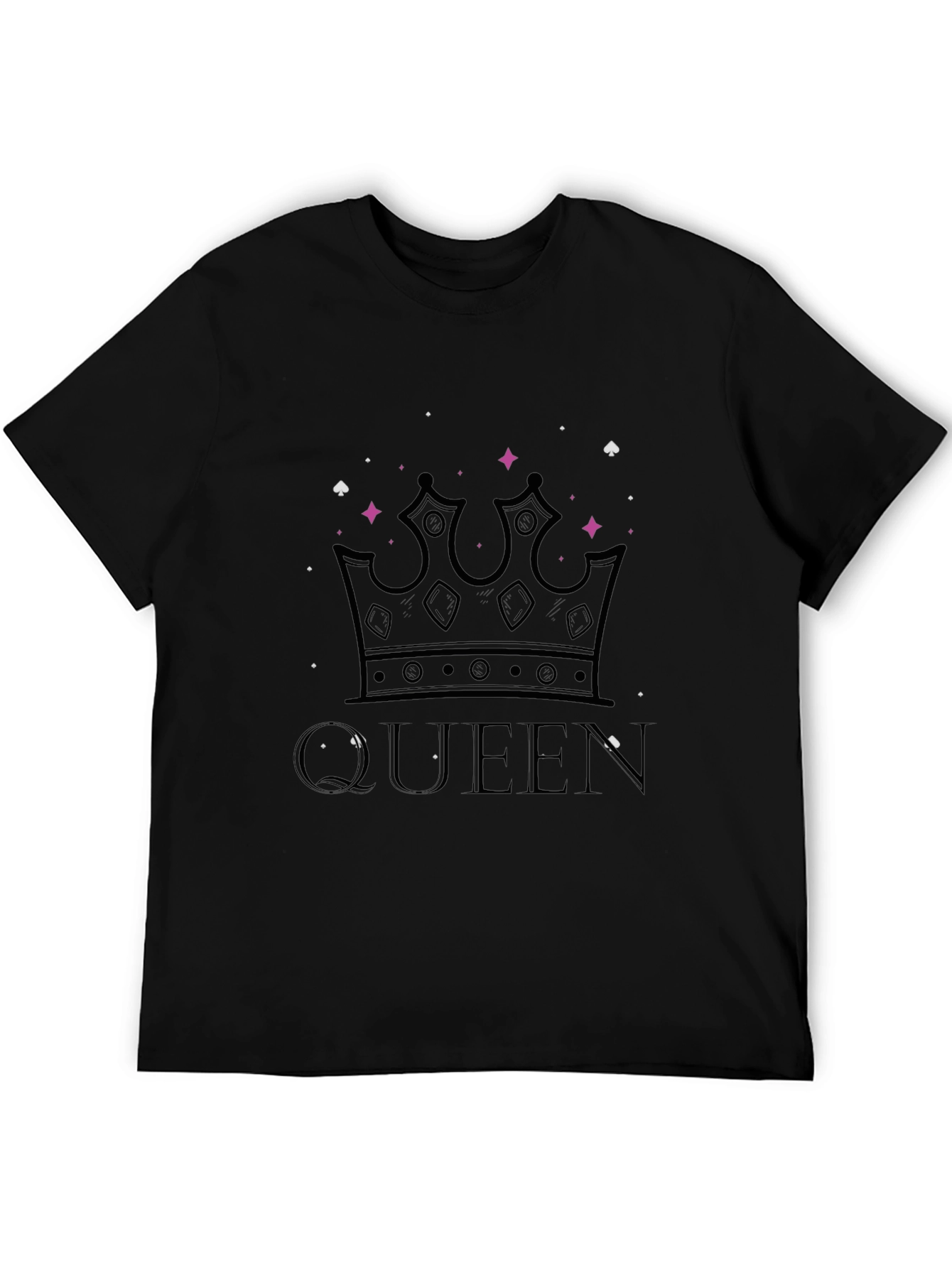 Queen Crown Graphic Black T-Shirt