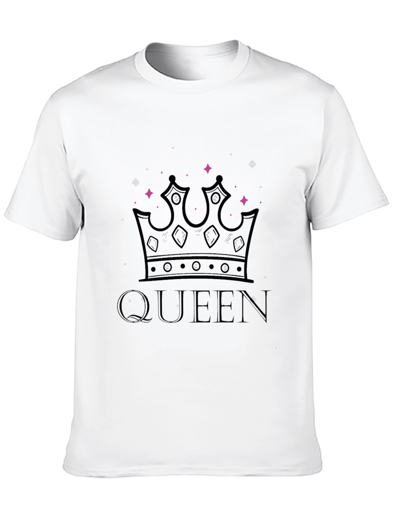 Queen Crown Graphic Black T-Shirt