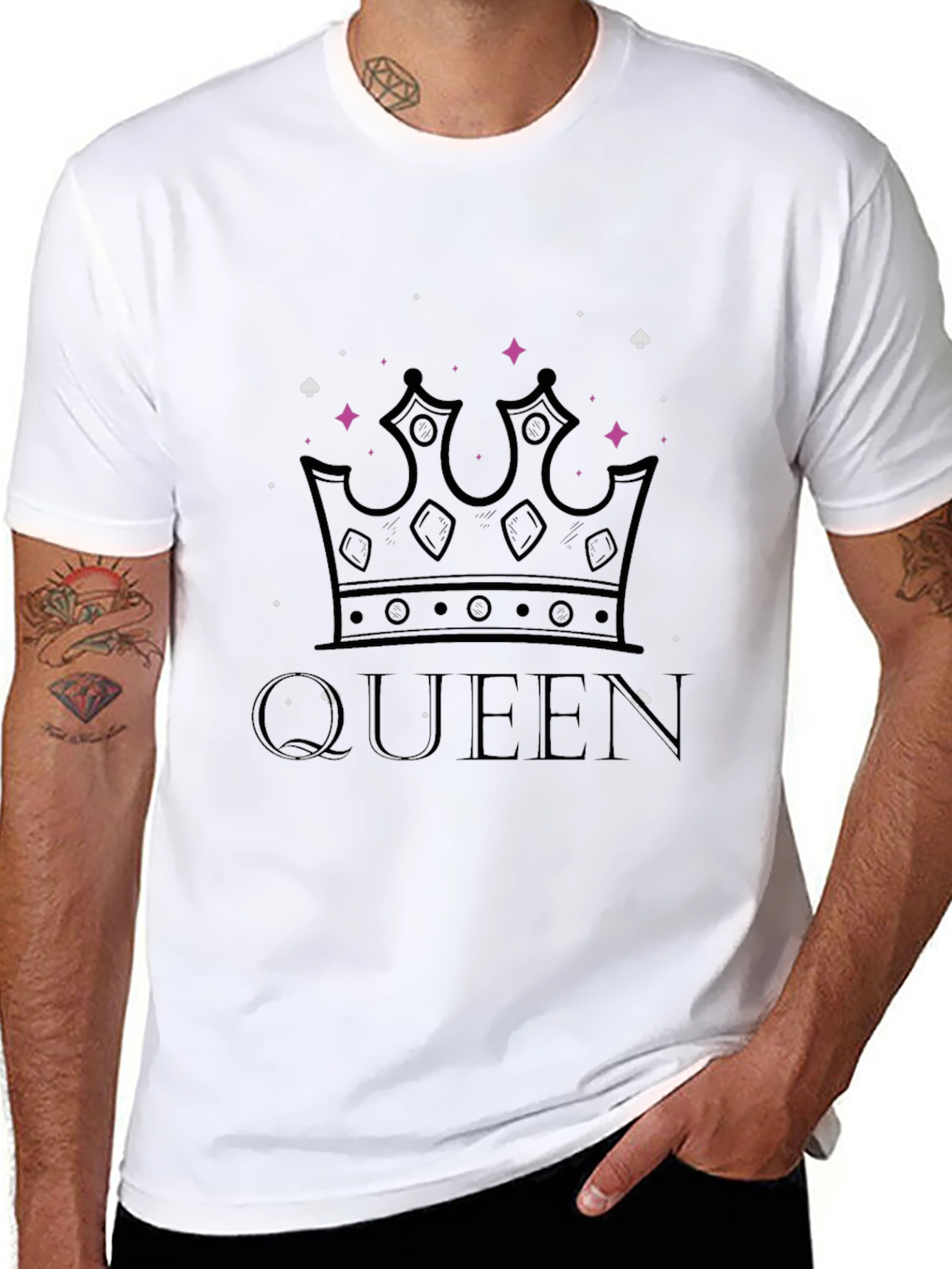 Queen Crown Graphic Black T-Shirt