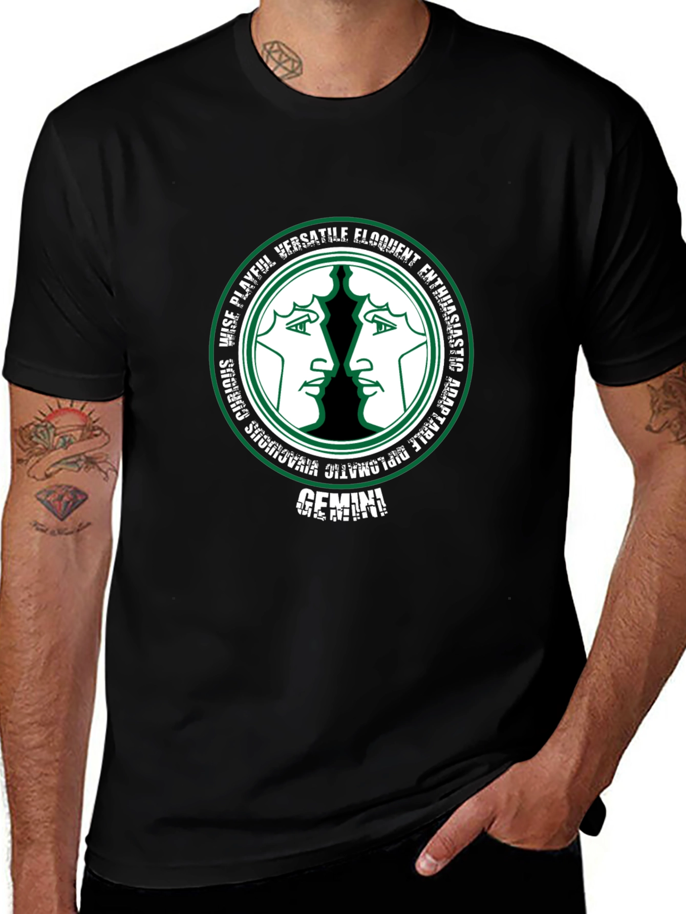 Gemini Zodiac T-Shirt - Versatile & Playful Design