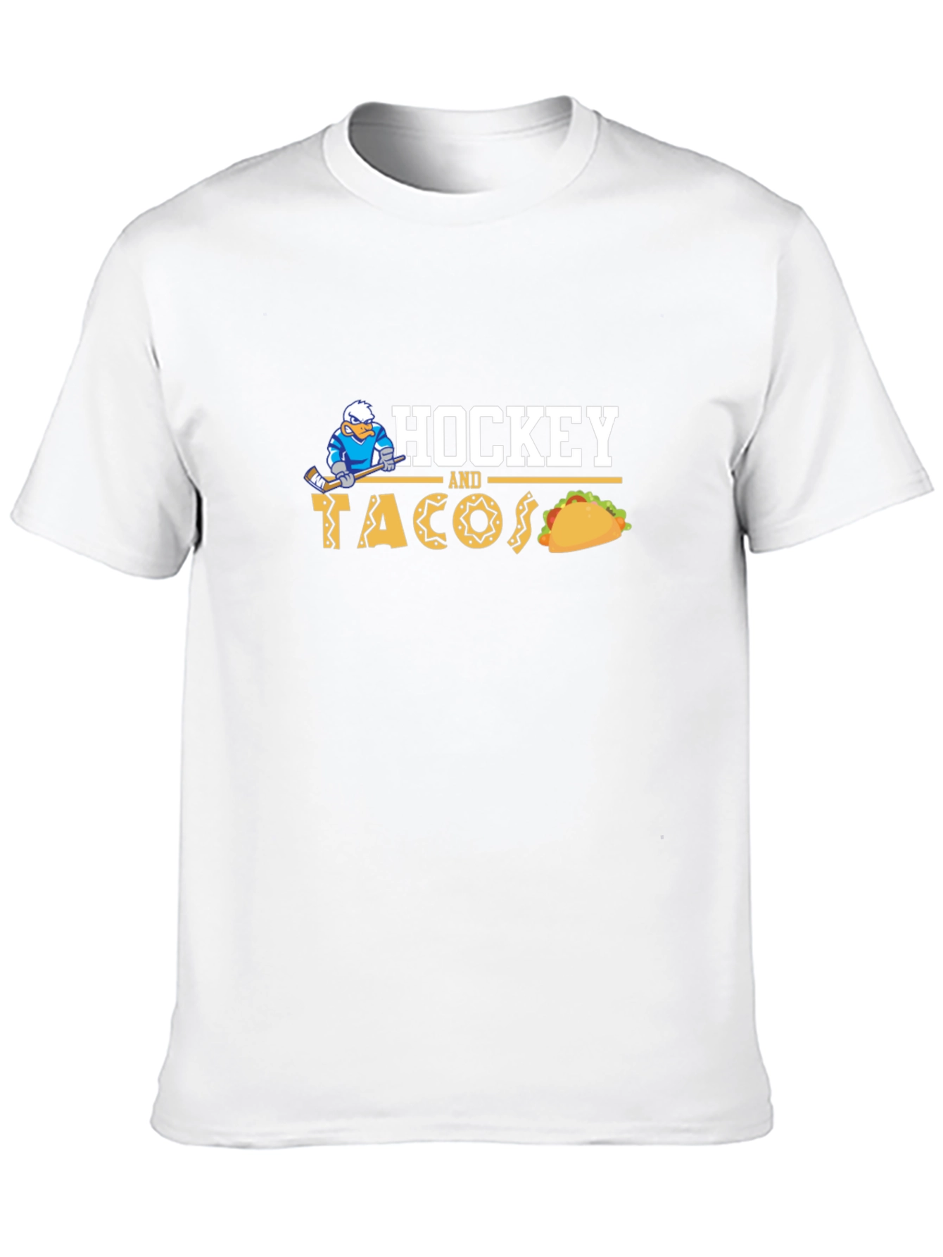 Hockey and Tacos Black Graphic Tee