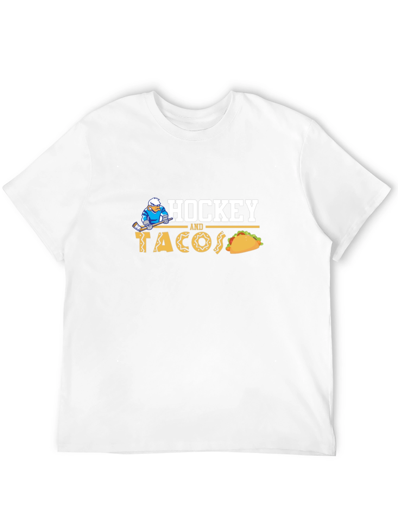 Hockey and Tacos Black Graphic Tee