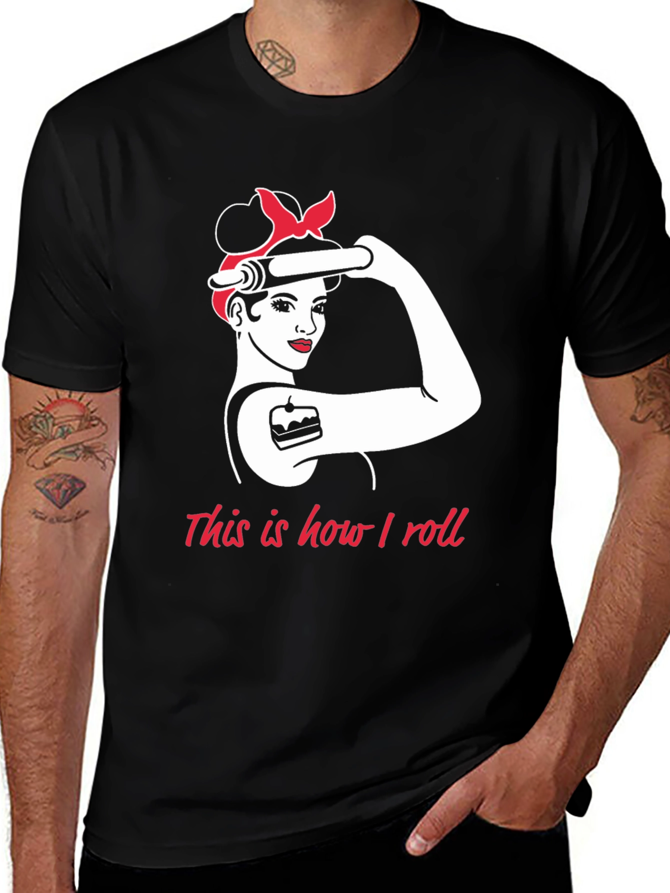 Baker Woman How I Roll Black T-Shirt