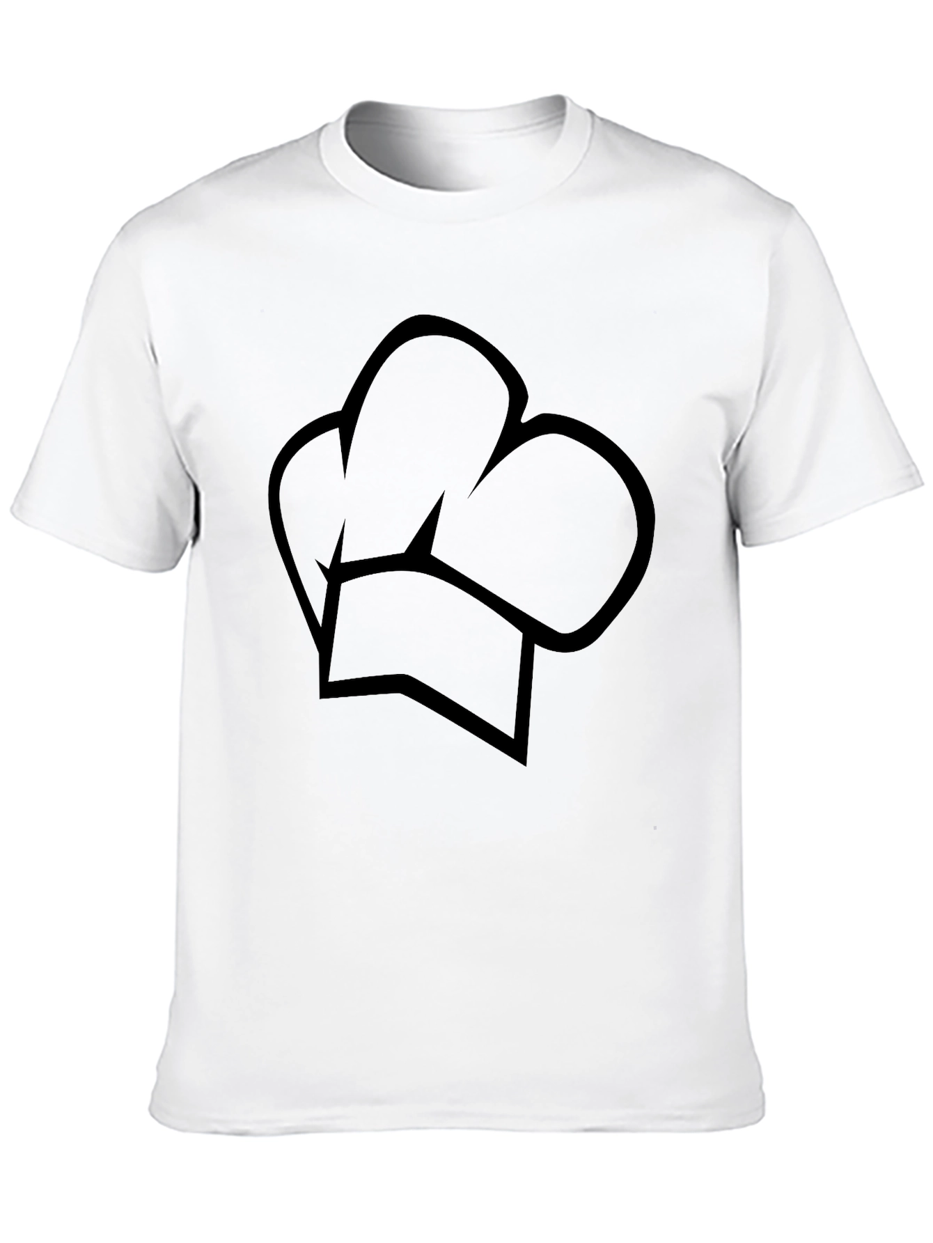 Chef Hat Graphic T-Shirt - Stylish Black Tee