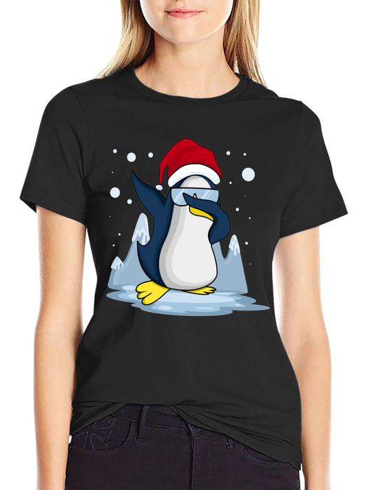 Dabbing Penguin Christmas T-Shirt - Holiday Fun!