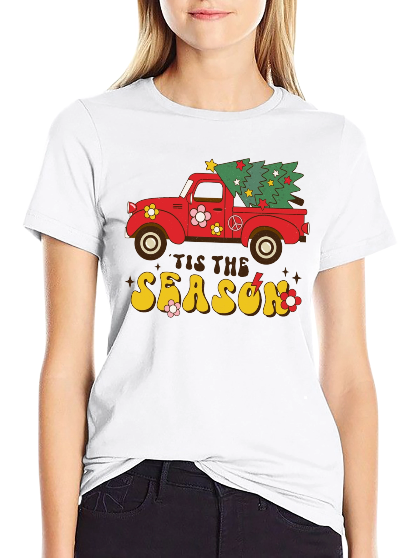 Retro Christmas Truck Graphic Tee