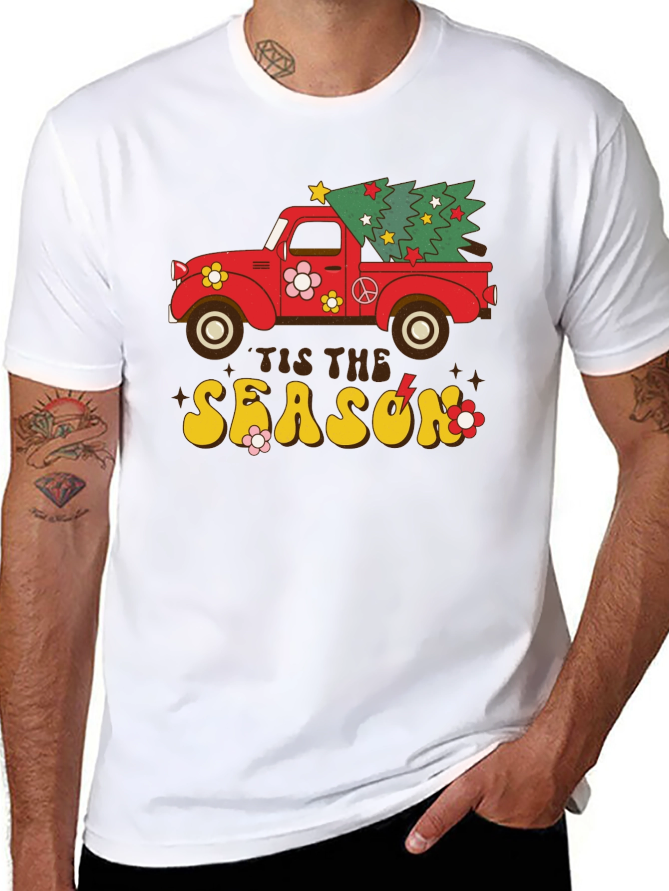 Retro Christmas Truck Graphic Tee