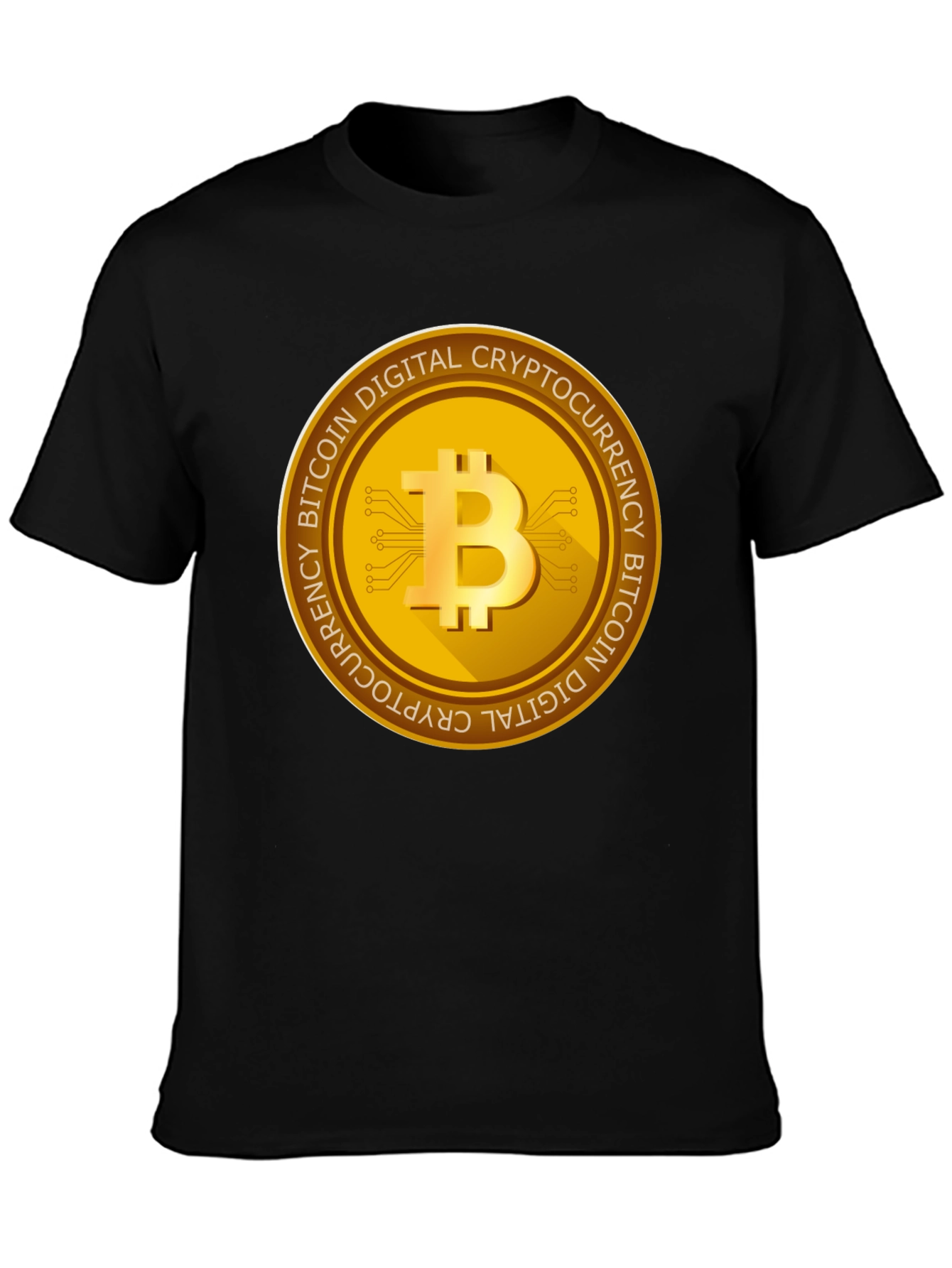 Bitcoin Cryptocurrency Graphic T-Shirt - Black